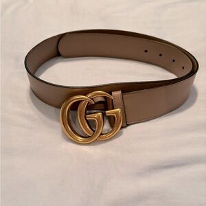 Tan Gucci Belt